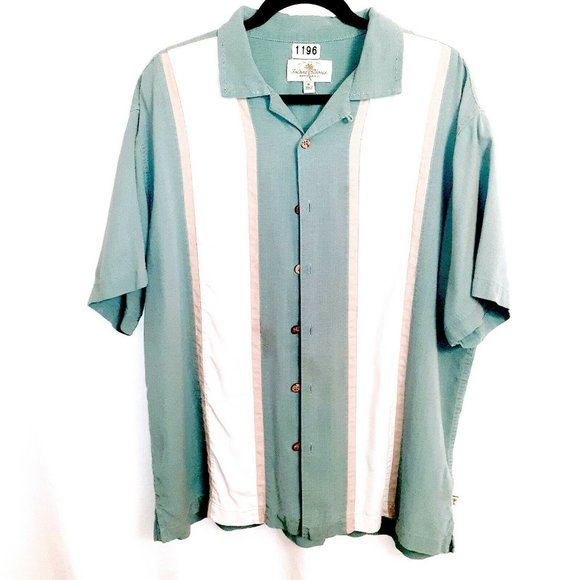 Island Shores Other - Island Shores Silk Wooden Button Front Shirt XL